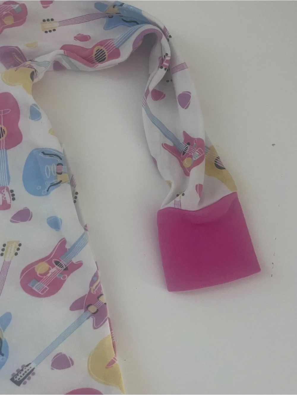 Magnolia Baby Toddler Girl Long Pajamas 2 Guitar Print Pima Cotton Pink Trim